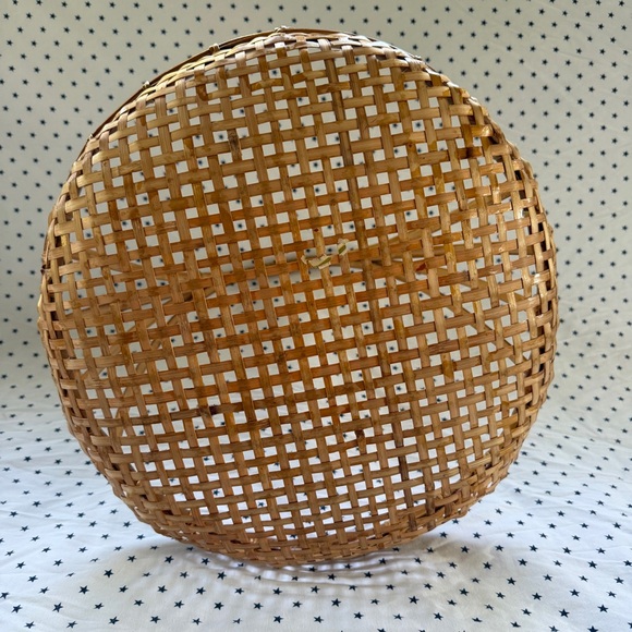 Vintage Republic of China Rattan / Bamboo / Reed Fishing Basket Excellent Cond - Picture 14 of 17
